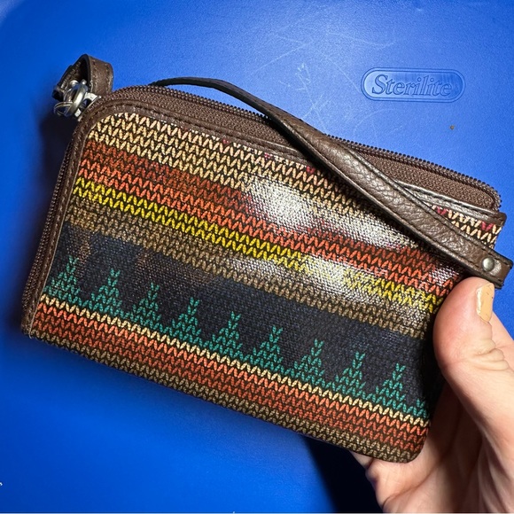 ❤️Bundle 2/$20❤️ FOSSIL Key Per Wristlet Zip Wallet - Picture 3 of 4